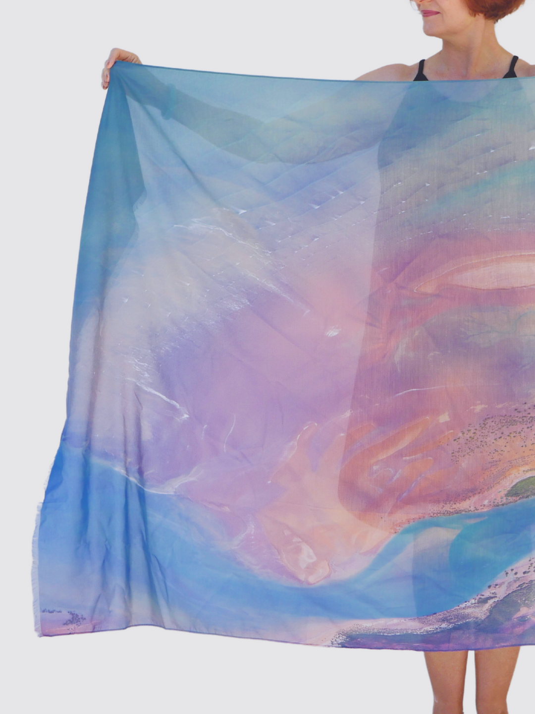 Port Hedland Basin Cotton Silk Scarf – Australian Design