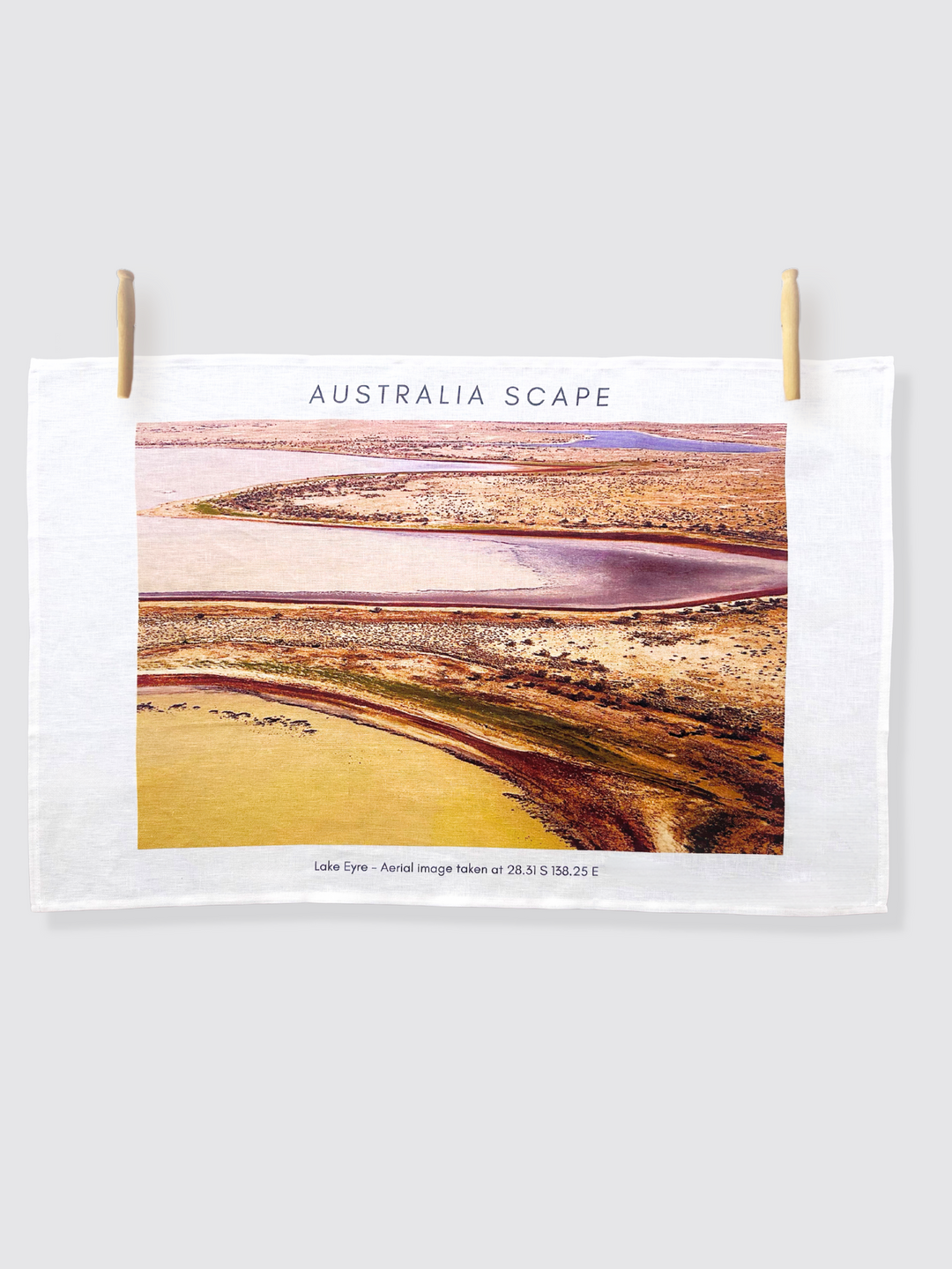 Lake Eyre (bays) tea towel