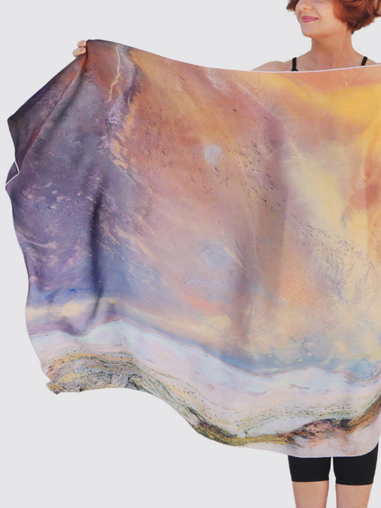 Lake Eyre 100% Silk Scarf – Australian Design