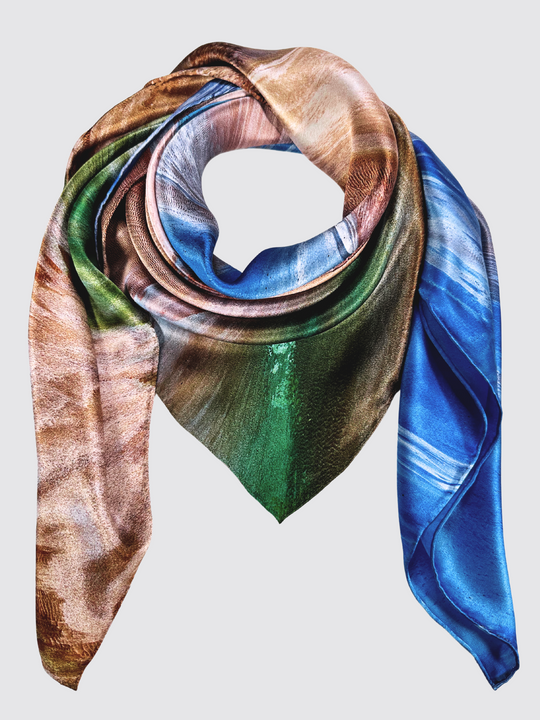 Eighty Mile Beach 100% Silk Scarf – Australian Design
