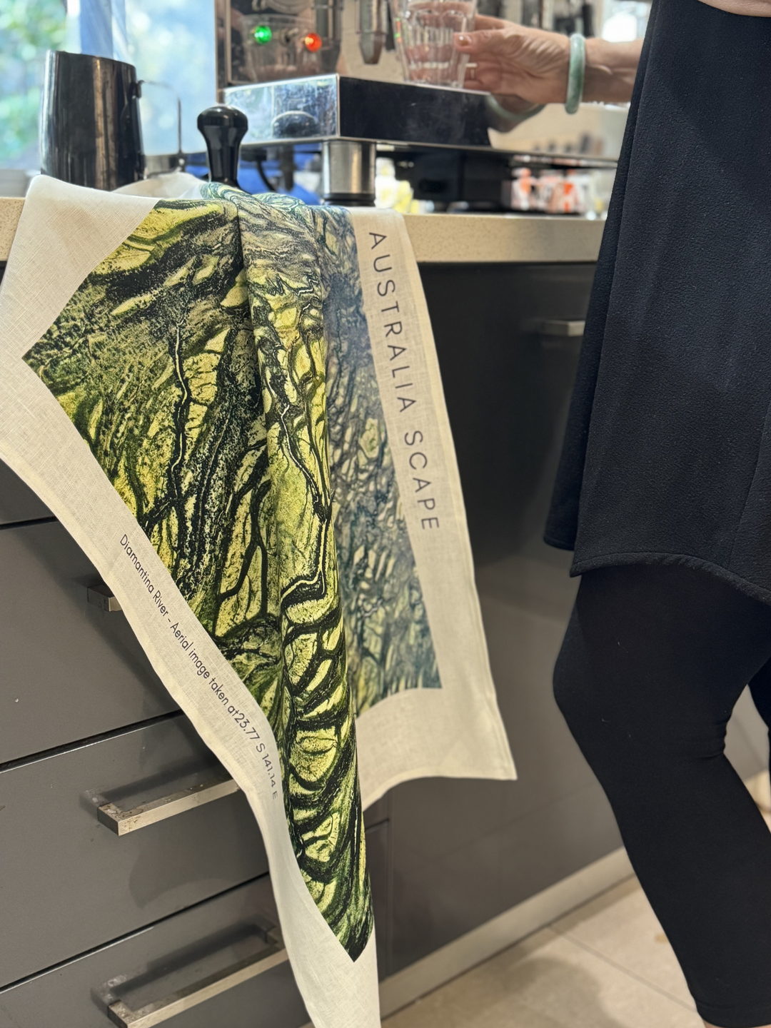 Diamantina River tea towel