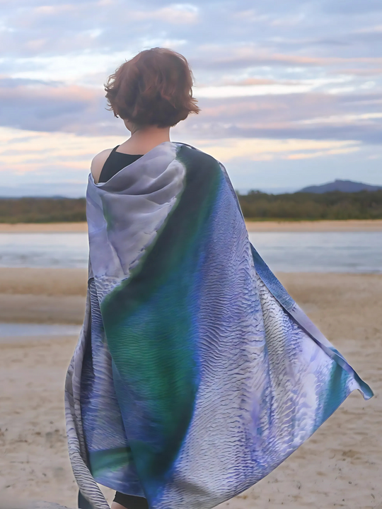 Cape Leveque (sandbank) Western Australia silk scarf