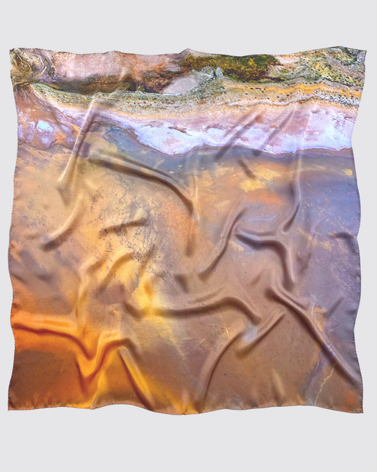 Lake Eyre (flood plain) South Australia silk scarf