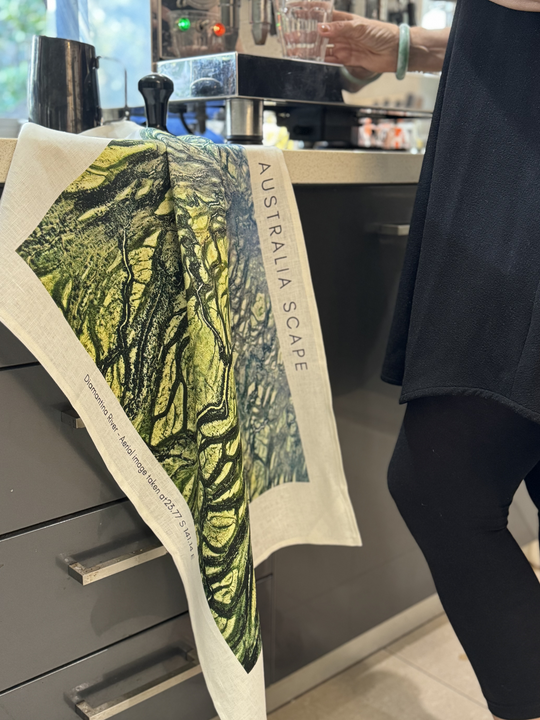 Diamantina River tea towel